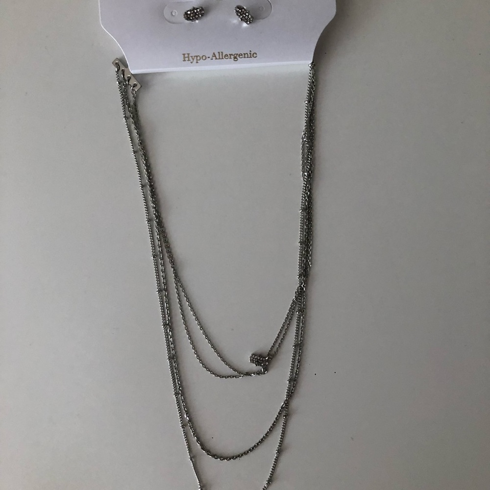 Charming Charlie Pavé necklace and earring set